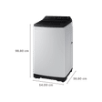 SAMSUNG 7 Kg 5 Star Inverter Fully Automatic Top Load Washing Machine (WA70BG4545BGTL, Ecobubble Technology, Light Grey)_3