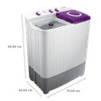 SAMSUNG 6 kg 5 Star Semi Automatic Washing Machine with Air Turbo Drying (WT60R2000LL/TL, Light Grey & Violet)_3