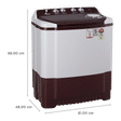 LG 8 kg 5 Star Semi Automatic Washing Machine with Lint Filter (P8030SRAZ.ABGQEIL, Burgundy)_3