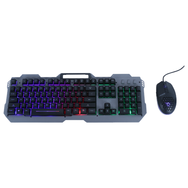 Croma Wired Gaming Keyboard & Mouse Combo (104 Keys, 7200 DPI, Ergonomic Design, Black)_1