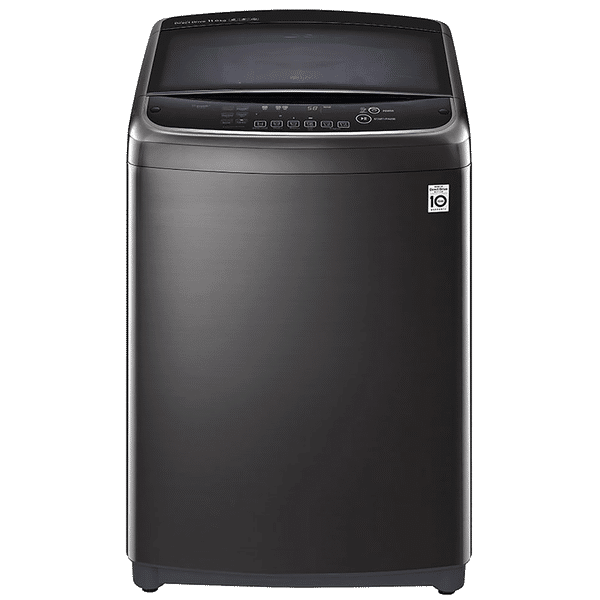 LG 18 kg 5 Star Inverter Fully Automatic Top Load Washing Machine (THD18STB.ABLPEIL, Steam Wash Technology, Black)_1
