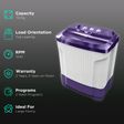 Godrej 7.5 kg Semi Automatic Washing Machine with Spin Shower (Edge Classic, WS EDGE CLS 7.5 ROPL PN2 M, Royal Purple)_2