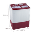 Godrej 8.5 kg 5 Star Semi Automatic Washing Machine with Spin Shower (Edge, WS EDGE 8.5 WNRD TB3 M, Wine Red)_3