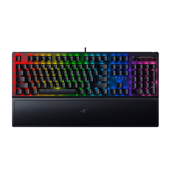 RAZER BlackWidow V3 Wired Gaming Keyboard with Backlit Keys (Ergonomic Wrist Rest, Black)_1