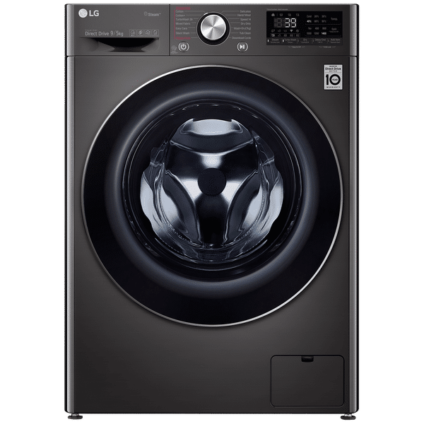 LG 9/5 kg 5 Star Fully Automatic Front Load Washer Dryer(FHD0905STB.ABLQEIL, In-built Heater, Black)_1