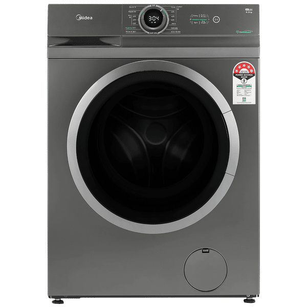 Midea 6 kg 5 Star Fully Automatic Front Load Washing Machine (MF100W60/T-IN, In-Built Heater, Dark Grey)_1