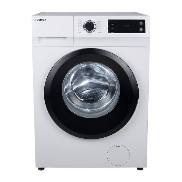 TOSHIBA 7 kg 5 Star Inverter Fully Automatic Front Load Washing Machine (TW-BJ80S2-IND(WK), In-Built Heater, White)_1