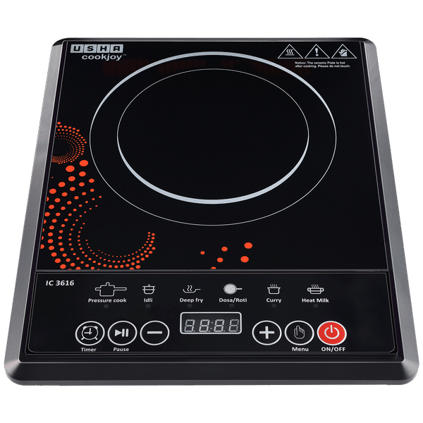 USHA 3616 D 1600W Single Induction Cooktop with 5 Cooking Modes_1