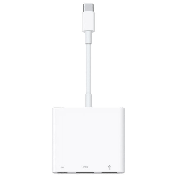 Apple USB 3.0 Type C to USB Type C, HDMI, USB 2.0 Type A Multiport Adapter (5 Gbps Data Transfer Rate, White)_1
