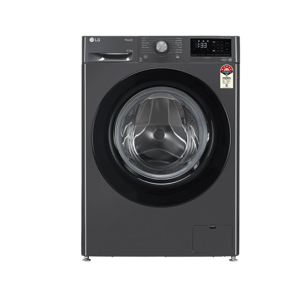 LG 6.5 Kg 5 Star Fully Automatic Front Load Washing Machine (FHV1265Z2M.ABMQEIL, Steam Wash, Middle Black)_1