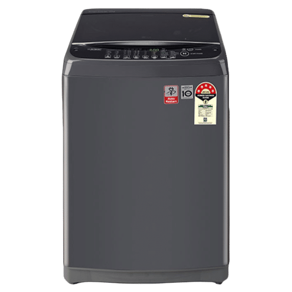 LG 8 kg 5 Star Inverter Fully Automatic Top Load Washing Machine (T80AJMB1Z.ABMQEIL, Stainless Steel Tub, Middle Black)_1