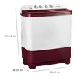 VOLTAS beko 8.5 kg 5 Star Semi Automatic Washing Machine with IPX4 Control Panel (WTT85DBRG, Burgundy)_3