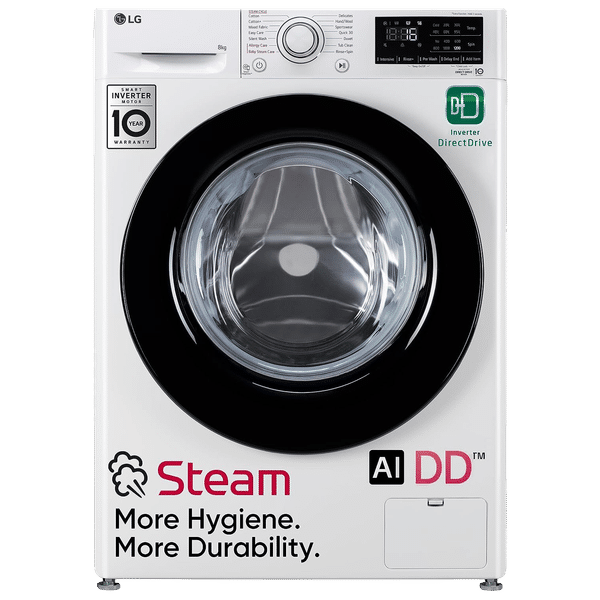 LG 8 kg 5 Star Inverter Fully Automatic Front Load Washing Machine (FHP1208Z3W, AI Direct Drive Technology, White)_1