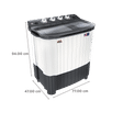 White Westinghouse 8.5 kg Semi Automatic Washing Machine with Six-Fin Jumbo Pulsator (CSW8500, Grey and White)_3