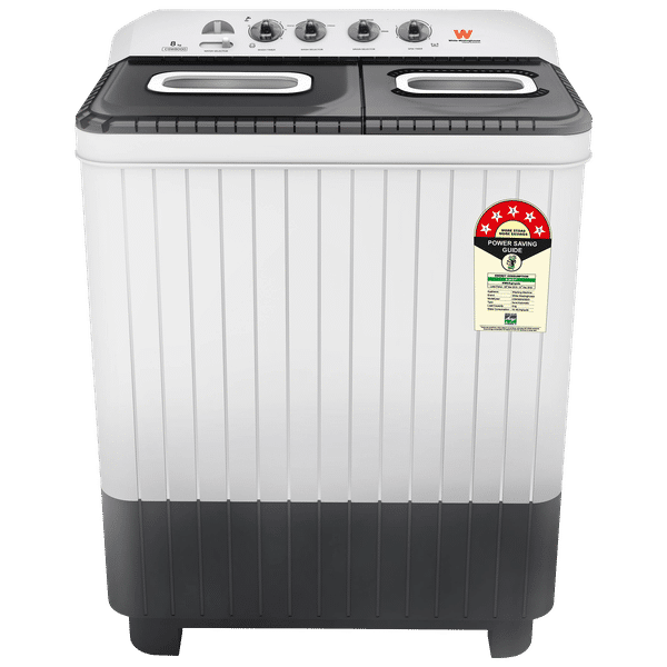 White Westinghouse 8 kg 5 Star Semi Automatic Washing Machine with 5 Wing Pulsator (CSW8000, White and Grey)_1