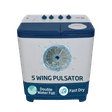 VOLTAS beko 8 kg Semi Automatic Washing Machine with Water Level Adjuster (WTT80DBLTF, Blue)_1