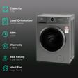 Midea 7 kg 5 Star Fully Automatic Front Load Washing Machine (MF100W70/T-IN, In-Built Heater, Dark Grey)_2