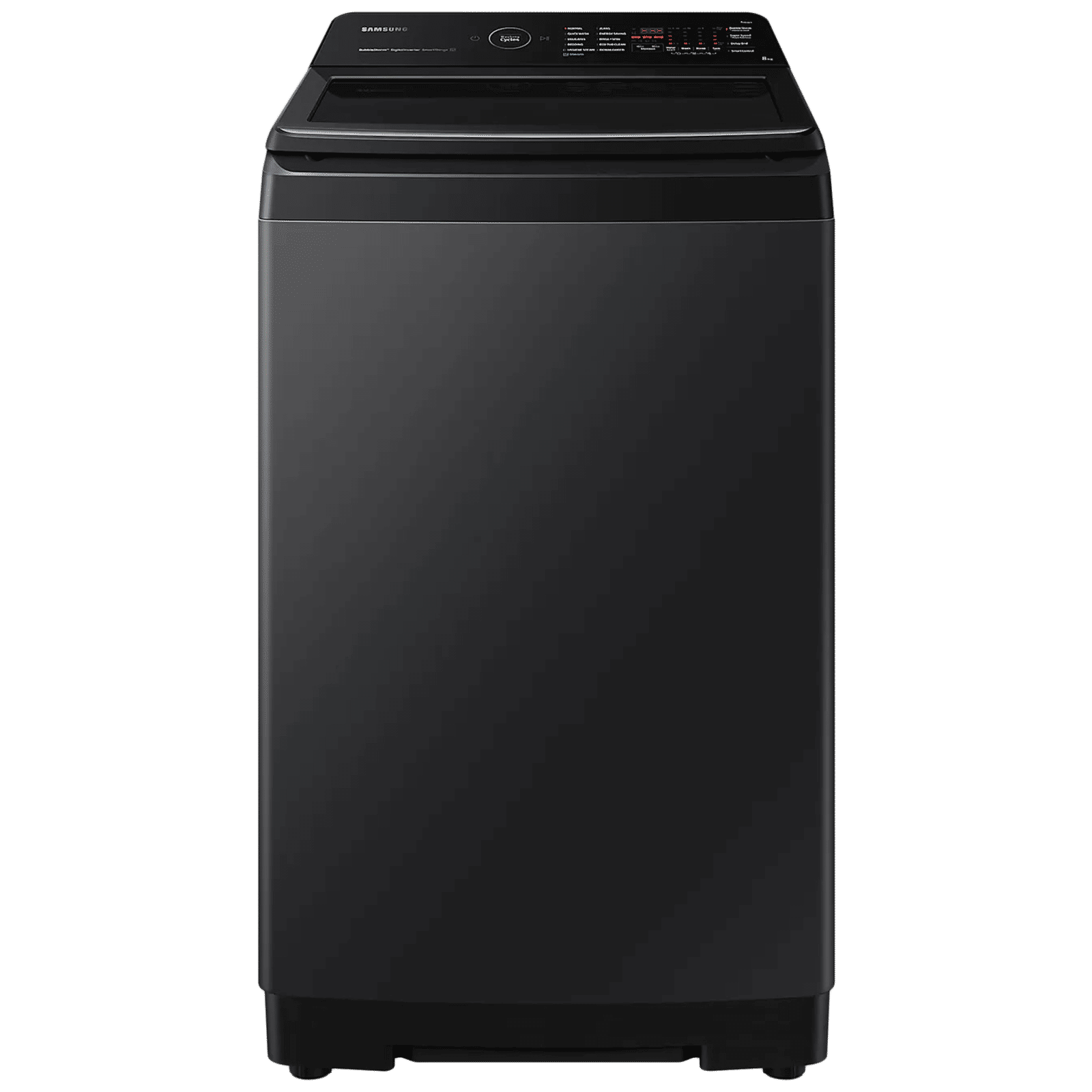 SAMSUNG 8 kg 5 Star Fully Automatic Top Load Washing Machine (WA80BG4686BVTL, In-built Heater, Black Caviar)