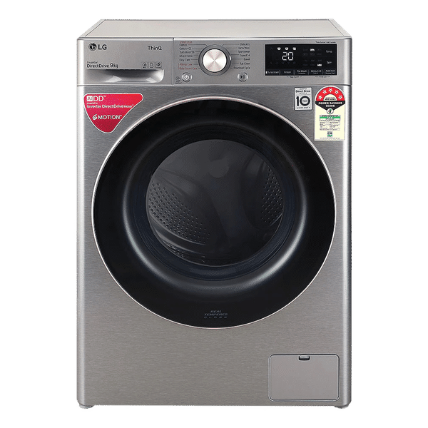 LG 9 kg 5 Star Inverter Fully Automatic Front Load Washing Machine (FHV1409ZWP.APSQEIL, Wi-Fi Support, Platinum Silver)_1