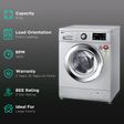 LG 8 kg 5 Star Inverter Fully Automatic Front Load Washing Machine (FHM1408BDL, In-built Heater, Luxury Silver)_2