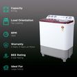 Haier 8.5 kg 5 Star Semi Automatic Washing Machine with 4D Magic Filter (HTW85-186S, Titanium Grey)_2