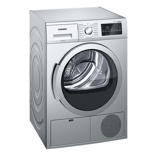 SIEMENS 8 kg Fully Automatic Front Load Dryer (iQ300, WT46G402IN, Galvalume Drum, Silver)_1