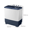 SAMSUNG 9.5 kg 5 Star Semi Automatic Washing Machine with Magic Filter (WT95A4200LL/TL, Light Grey/Royal Blue)_3