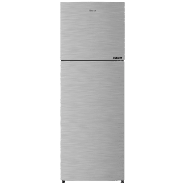 Haier 240 Litres 2 Star Frost Free Double Door Refrigerator with Turbo Icing (HRF-2902EBS-P, Brushline Silver)_1