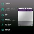 SAMSUNG 7 kg 5 Star Semi Automatic Washing Machine with Magic Filter (WT70M3200HL/TL, Violet)_2