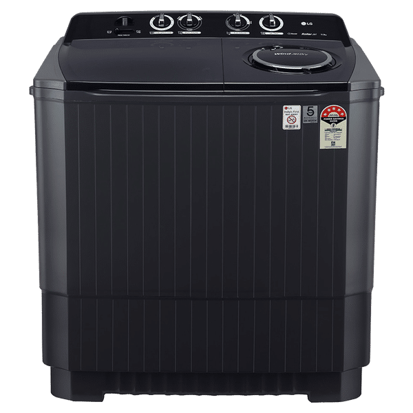 LG 11 kg 5 Star Semi Automatic Washing Machine with Lint Filter (P1155SKAZ.ABMQEIL, New Middle Black)_1