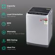 LG 8 kg 5 Star Inverter Fully Automatic Top Load Washing Machine (T80SJSF1Z.ASFQEIL, Smart Inverter Technology, Middle Free Silver)_2