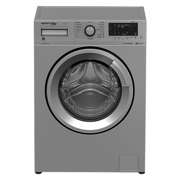 VOLTAS beko 7 kg 5 Star Inverter Fully Automatic Front Load Washing Machine (WFL7010VTSS, Hygiene Plus Function, Grey)_1