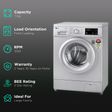 LG 7 kg 5 Star Inverter Fully Automatic Front Load Washing Machine (FHM1207SDL, In-built Heater, Luxury Silver)_2