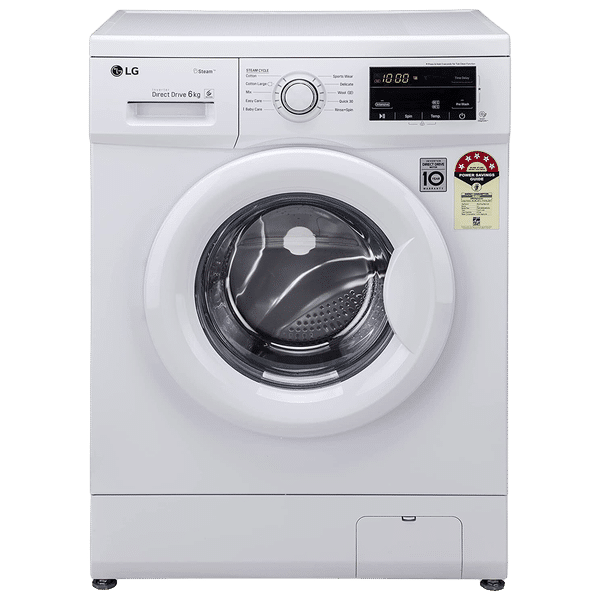 LG 6 kg 5 Star Inverter Fully Automatic Front Load Washing Machine (FHM1006SDW, 6 Motion Direct Drive, White)_1