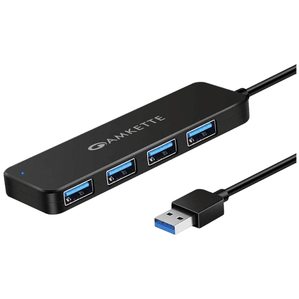 AMKETTE Superspeed USB 3.0 Type A to USB 3.0 Type A USB Hub (5 Gbps Data Transfer Rate, Black)_1