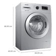 SAMSUNG 6 kg 5 Star Inverter Fully Automatic Front Load Washing Machine (WW60R20GLSS/TL, Diamond Drum, Silver)_3