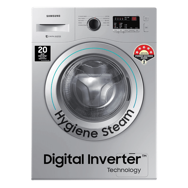 SAMSUNG 6 kg 5 Star Inverter Fully Automatic Front Load Washing Machine (WW60R20GLSS/TL, Diamond Drum, Silver)_1