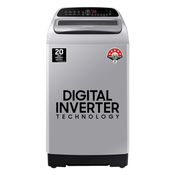 SAMSUNG 7 kg 5 Star Inverter Fully Automatic Top Load Washing Machine (WA70T4262GS/TL, Magic Filter, Imperial Silver)_1