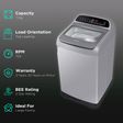 SAMSUNG 7 kg 5 Star Inverter Fully Automatic Top Load Washing Machine (WA70T4262GS/TL, Magic Filter, Imperial Silver)_2