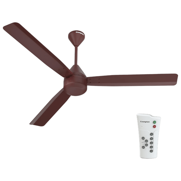 Crompton Energion CromAir 120cm Sweep 3 Blade Ceiling Fan (Active BLDC Technology, CFENCR28W48BRNRM, Brown)_1