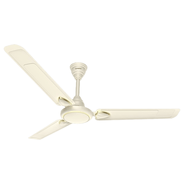 Crompton Surebreeze Hillbriz Deco 120cm Sweep 3 Blade Ceiling Fan (High Velocity, CFSBHLBDC48IVG1S, Ivory Gold)_1
