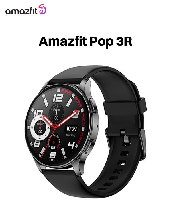 Buy Huami Amazfit Pop 3R Smartwatch (Black) AMOLED display