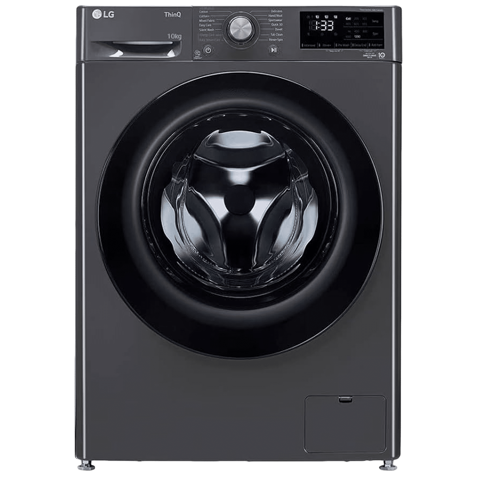 LG 10 kg 5 Star Fully Automatic Front Load Washing Machine (FHP1410Z5M.AMBQEIL, AI Direct Drive, Middle Black)