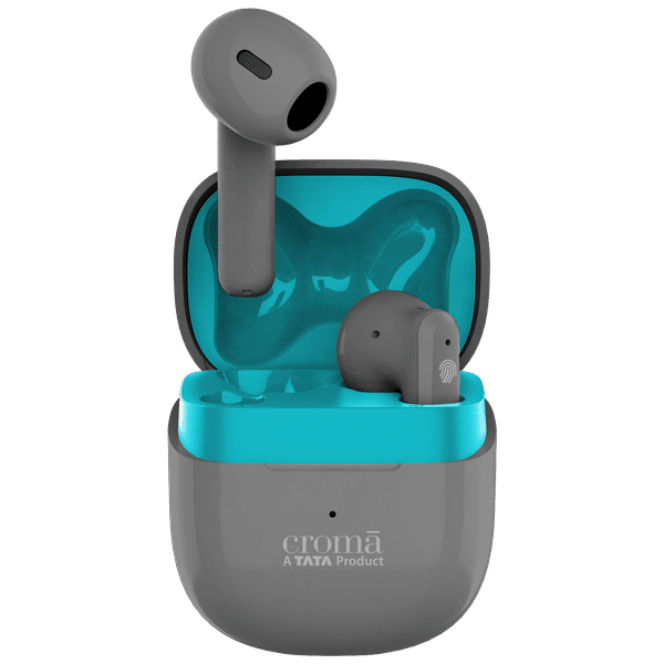 Croma CRSE024EPA301501 TWS Earbuds with Environmental Noise Cancellation (IPX4 Water Resistant, Fast Charging, Grey Blue)_1