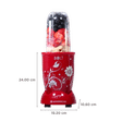 WONDERCHEF Nutri-blend BOLT 600 Watt 2 Jars Mixer Grinder Blender (22000 RPM, Special Sipper Lid, Red)_3