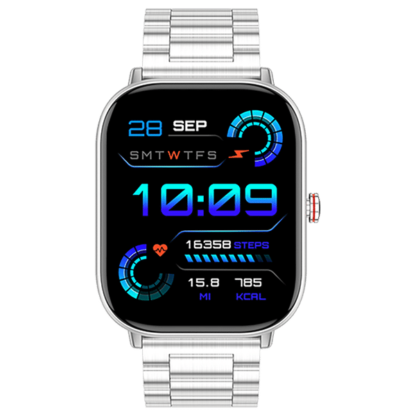 FIRE-BOLTT Starlight Smartwatch with Bluetooth Calling (51mm TFT HD Display, IP68 Water Resistant, Silver Strap)_1