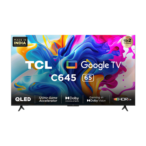 TCL 65 Inches 4K Google Smart QLED TV, Black, 65C645 Online at Best Price, LED TV