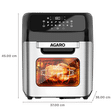 AGARO Regency 12L 1800 Watt Digital Air Fryer with 360 Degree Heat Circulation Technology (Silver)_2