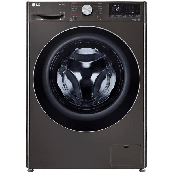 LG Vivace 11 kg/7 kg 5 Star Fully Automatic Front Load Washer Dryer Combo (AI Direct Drive Technology, FHD1107STB.ABLQEIL, Black VCM)_1