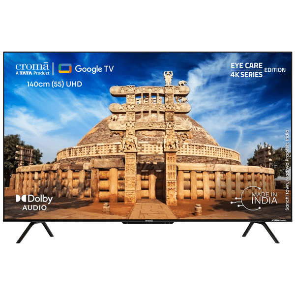 Croma 55UGC024602 140 cm (55 inch) 4K Ultra HD LED Google TV with Dolby Audio (2023 model)_1